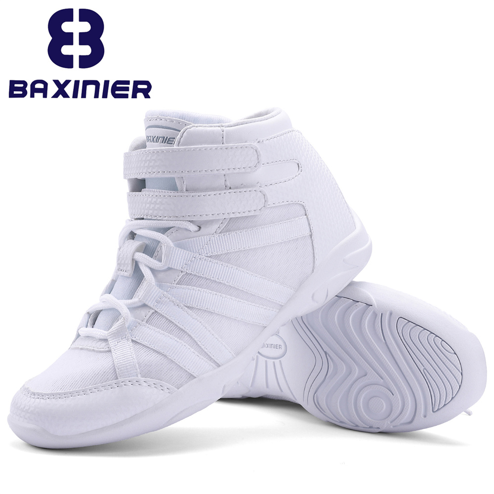 Women Shoes Tennis - BAXINIER Dziewczęce białe wysokie buty cheerleaderek