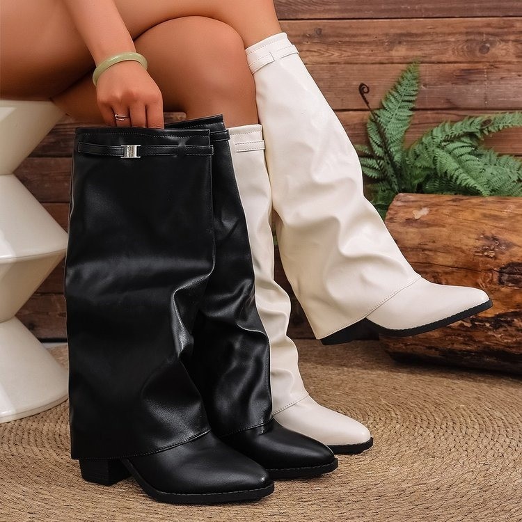Sock Boot Women - Szpiczaste botki na wysokim obcasie w